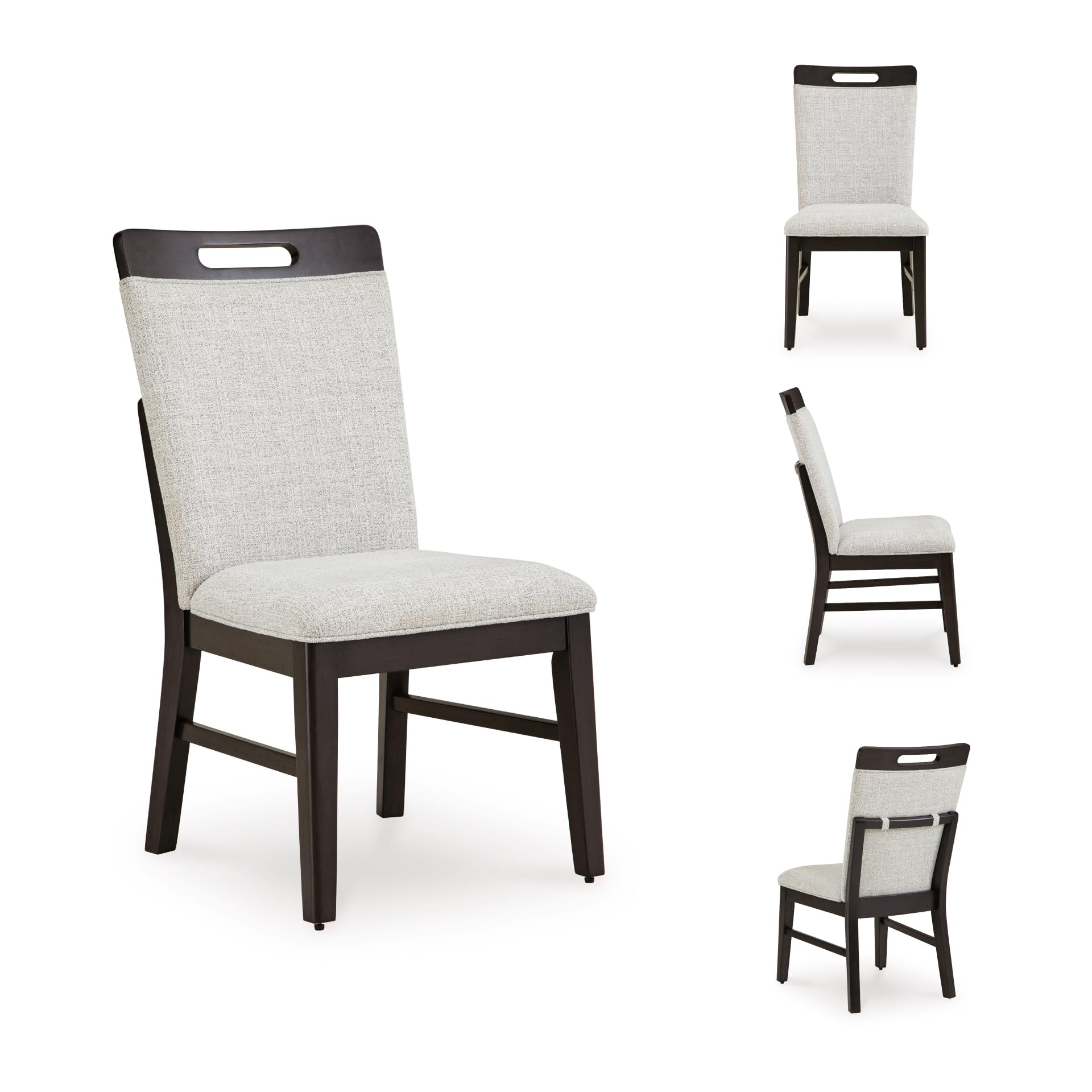 Signature Design by Ashley Chalanna Solid Wood Frame Dining Chair, Set of 2, White