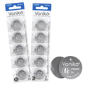 Voniko CR2032 3V Lithium Batteries 6 Pack for Child Safety, Compatible with AirTag, Key Fobs, Thermometers, Scales – 7 Years Shelf Life
