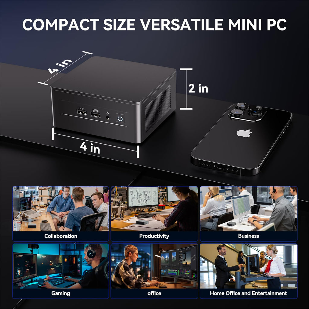 Intel NUC 11 NUC11PAHI5 Panther Canyon Mini PC, Core i5-1135G7, 16GB RAM, 512GB SSD, Mini Computers Windows 11 Pro for Business Home Office, Support 8K/Wifi 6/4K Quad Display/Bluetooth 5/Thunderbolt 3