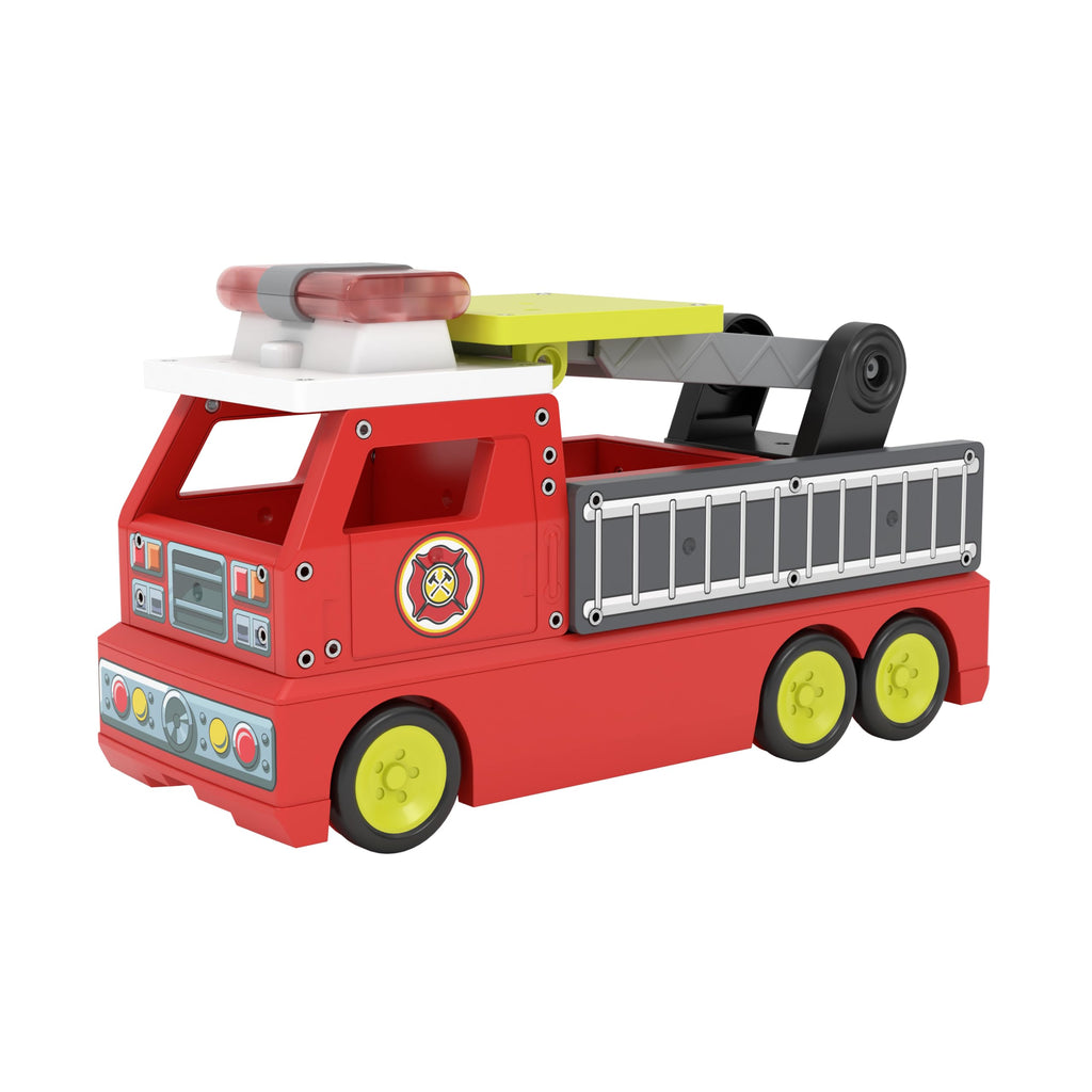 Tile Town Fire Station Magnetic Tiles Set, 66 Piece Kids Magnet Toy, Innovative Action Play Magnetic Tile Building Set Ages 3-6, Amazon Exclusive