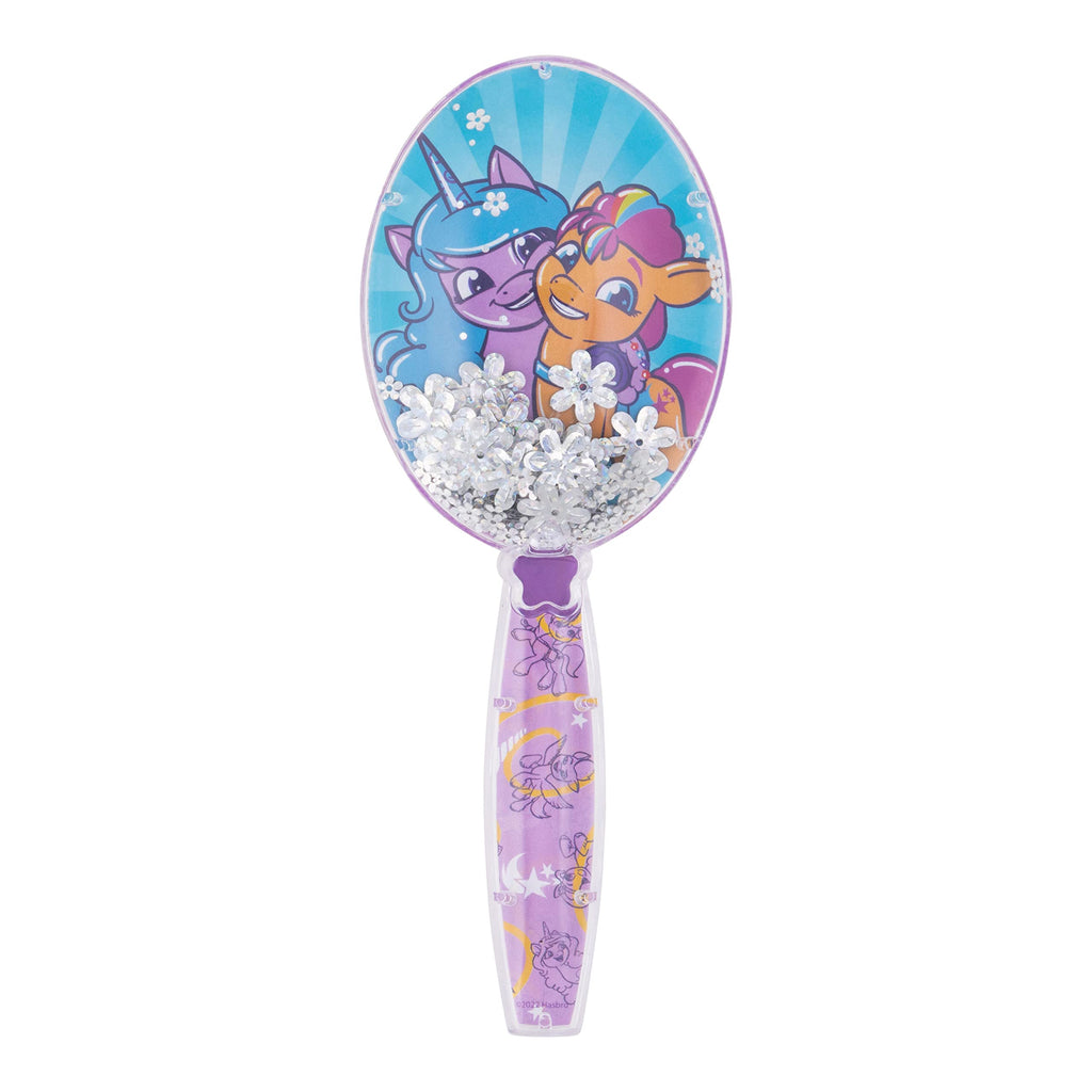 CoComelon Hair Brush with Magical Sparkling Stars Confetti HairBrush, Green - Kids Hair Brush Ages 3+