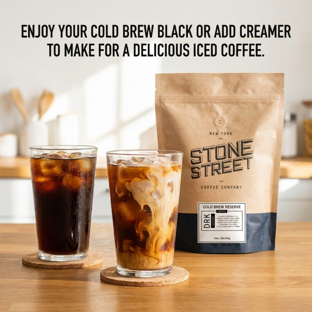 Stone Street Cold Brew Coffee, Low Acid, 100% Arabica, Gourmet Coffee - Breakfast Blend, Medium Roast, Coarse Ground, 2 LB