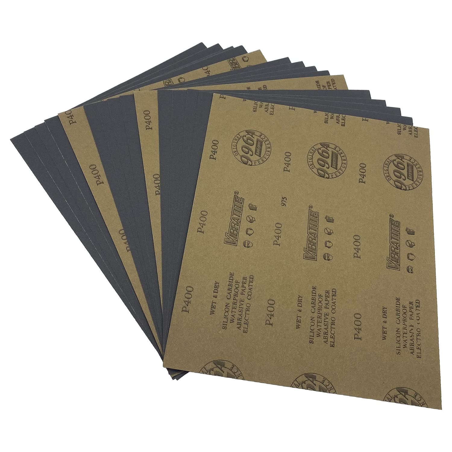 80 Grit Wet Dry Sandpaper, 9 x 11 Inch Sanding Sheets, 10PCS Premium Silicon Carbide Sand Paper for Wood Metal Ceramic or Auto Polishing and Scratches Removing