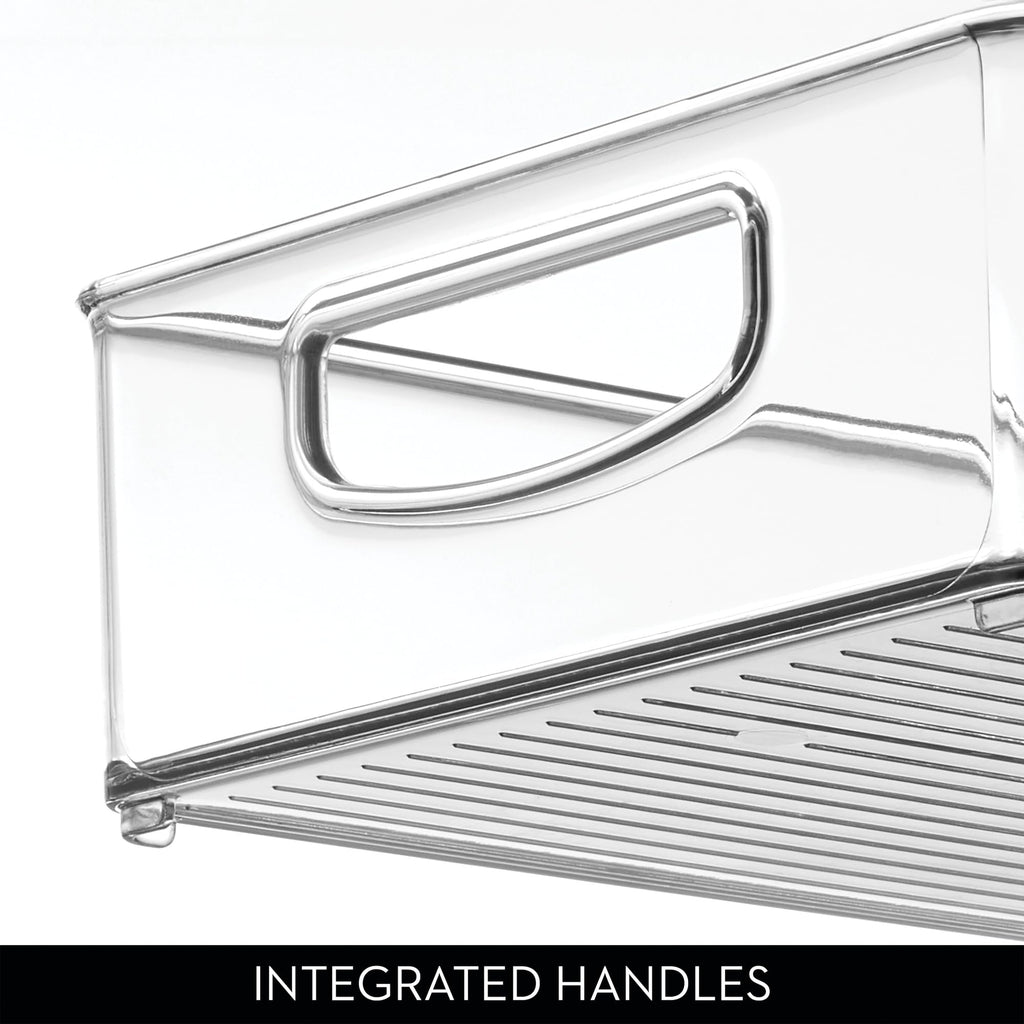 iDesign Slim Extra Long Clear Storage Bin | Narrow, Stackable, Kitchen or Pantry Organizer