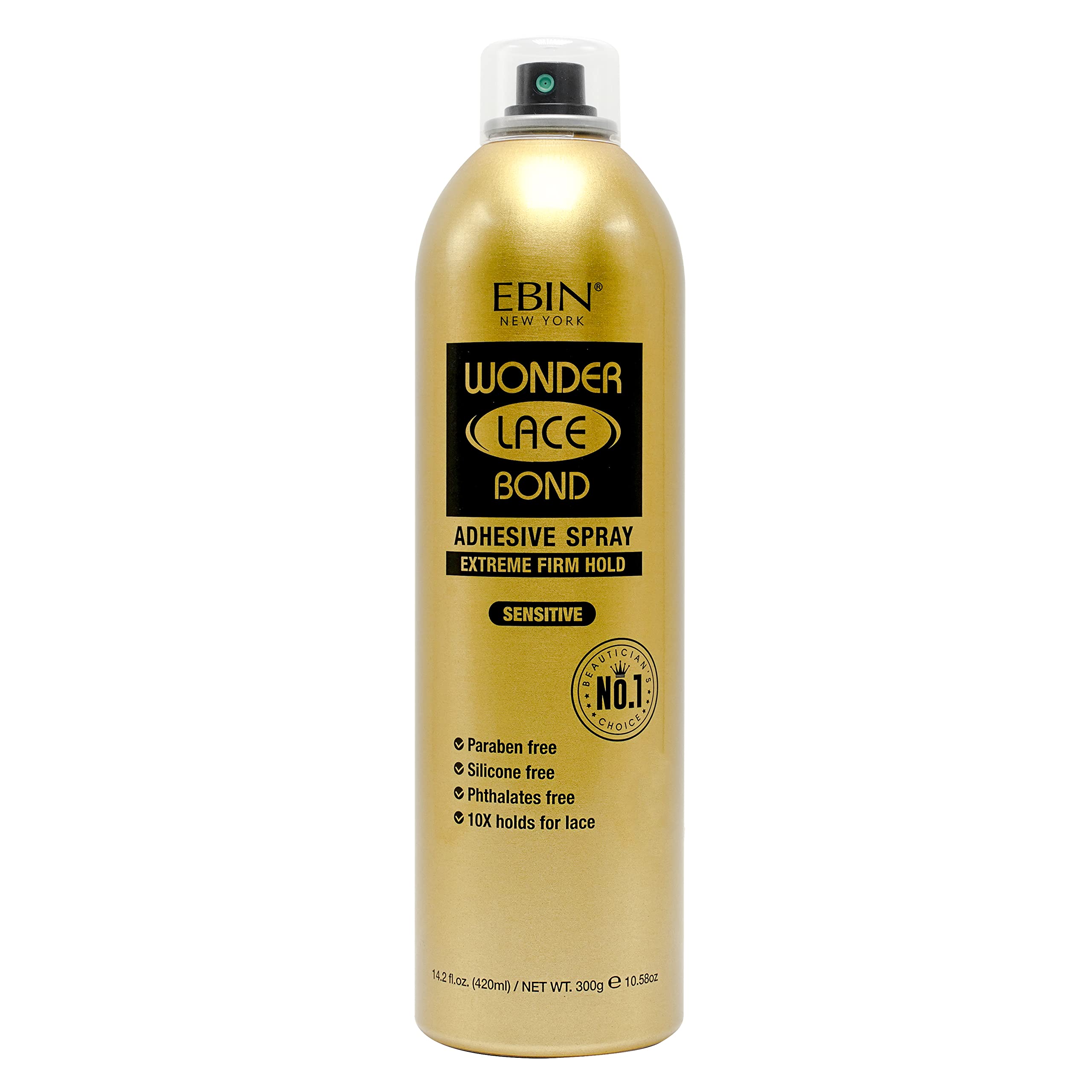 EBIN NEW YORK Wonder Lace Bond Adhesive Spray - Extreme Firm Hold 2.7oz/ 80ml| Active Use, Fast Drying, No Residue, No Build-up, All-day Powerful Hold, Easy Daily Wig Install