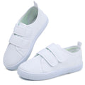 Boy's Girl's Kids White Canvas Shoes for Kids Slip-On Lightweight Sneakers Casual Skin-Friendly Walking Running Shoes(Toddler/Little Kids/Big Kids)