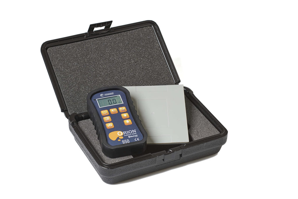 Orion® 910 Pinless Wood Moisture Meter Kit by Wagner Meters | Accurate, Non-Damaging, Deep Depth Lumber Moisture Measurement, On-site Calibration (Standard Calibrator)
