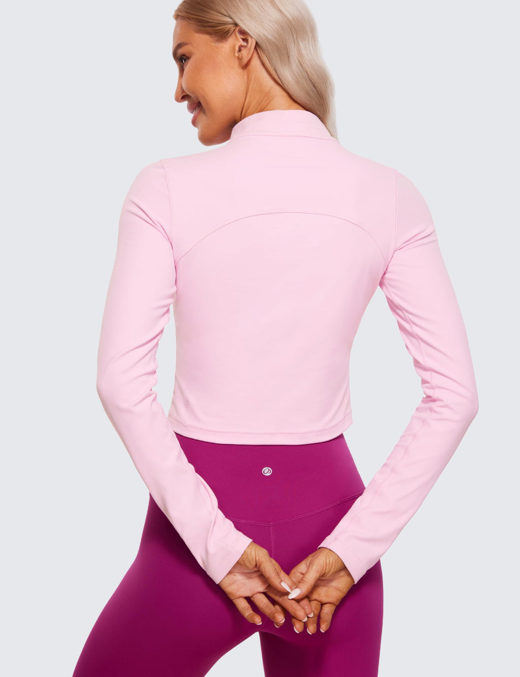 CRZ YOGA Butterluxe Mock Neck Long Sleeve Shirts for Women - Workout Casual Tops Turtleneck Crop Slim Fall Base Layer