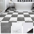 Spiareal 48 Pieces Peel and Stick Floor Tiles Vinyl Flooring 12 x 12 Inch Stick on Floor Tile Self Adhesive Waterproof DIY for Bathroom Kitchen Bedroom Living Room(Black Marble)