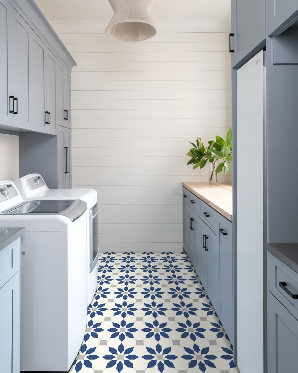 MORCART Peel and Stick Floor Tile, Self-Adhesive DIY Vinyl Flooring, Removable and Waterproof Tile Sticker for Bathroom, Kitchen, Wall, Bedroom, Stairs (20PCS,7.87" x 7.87",Aqua Blue)