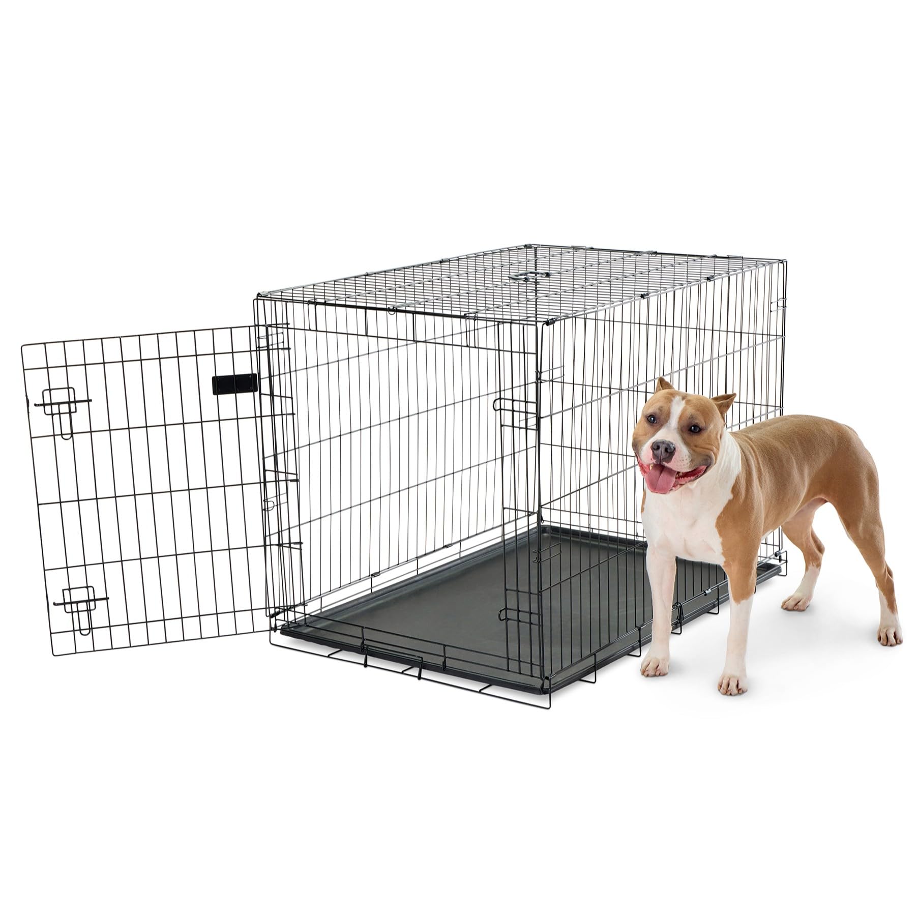 Carlson Secure and Compact Double Door Metal Dog Crate, Medium with Divider Panel