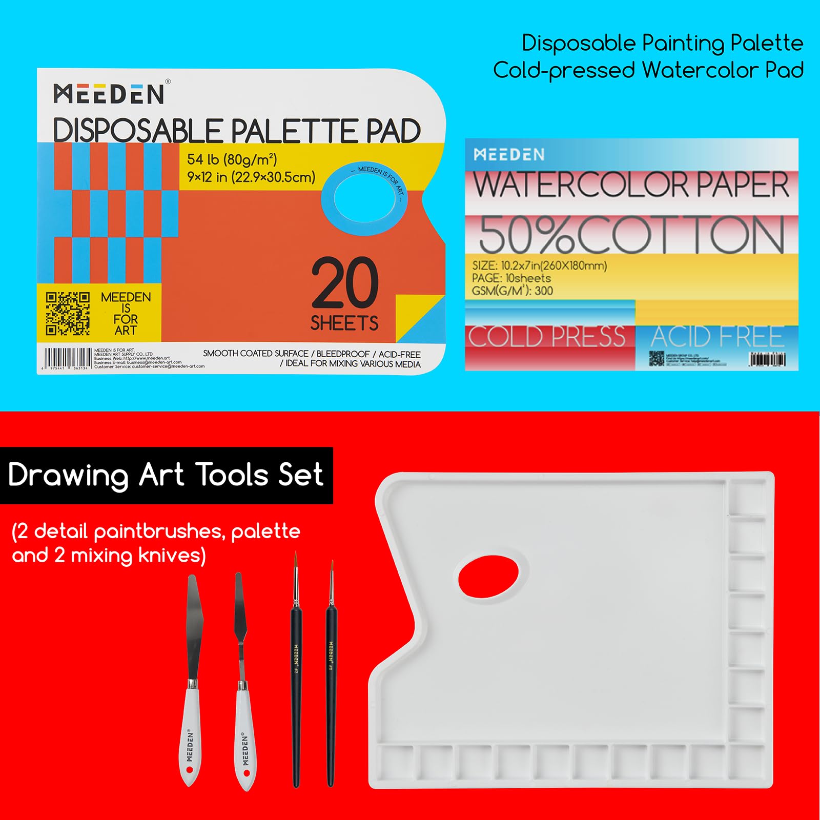 MEEDEN Professional Art Supplies - 142PCS All-in-one Painting Kits for Adults, Beechwood Easel, Aluminum Alloy Bracket, 30 Quality Brushes, 96 Paints & Other Professional Art Supplies.
