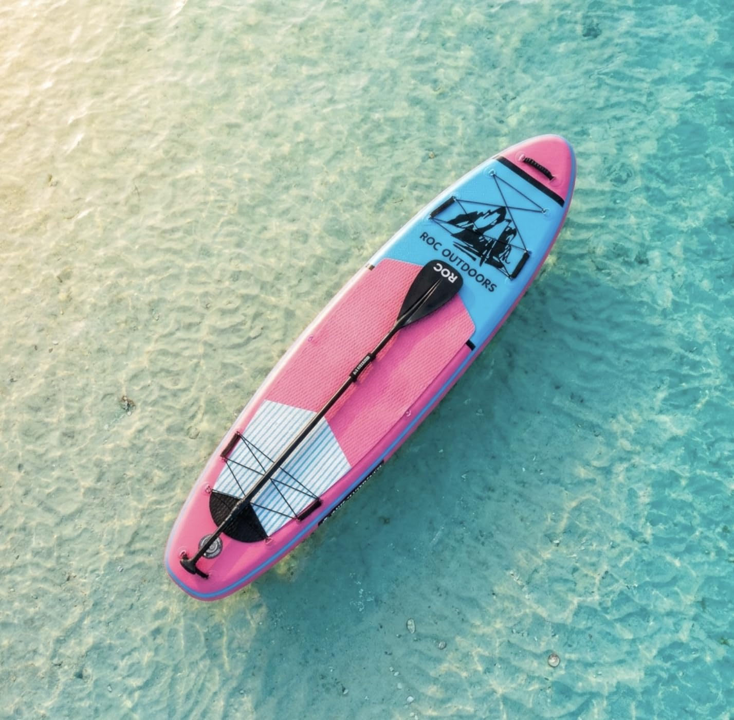 Roc Inflatable Stand Up Paddle Board 10' 6" with Premium SUP Paddle Board Accessories, Wide Stable Design, Non-Slip Comfort Deck for Youth & Adults