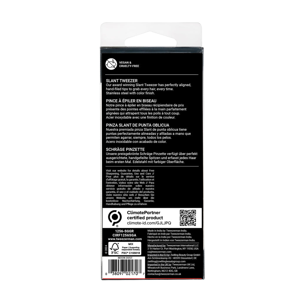 Tweezerman Exclusive 40th Birthday Slant Tweezer - Hair Removal Tweezers, Stainless Steel