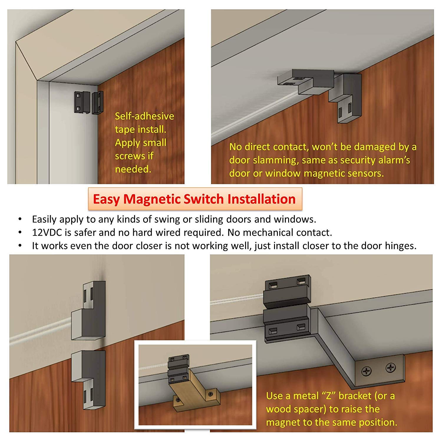 Awoco 24” Super Power 2 Speeds 800 CFM Commercial Indoor Air Curtain, CE Certified, 120V Unheated - Door Switch Included