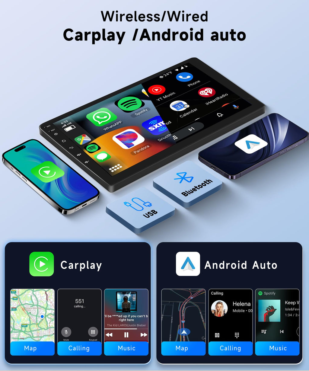 5G WiFi Android 15 Car Stereo for Chevrolet Chevy Camaro 2008–2015 Wireless Carplay Android Auto,9" HD IPS Touchscreen Car Radio Support GPS/10band DSP Audio/Bluetooth/FM/SWC/Backup Camera