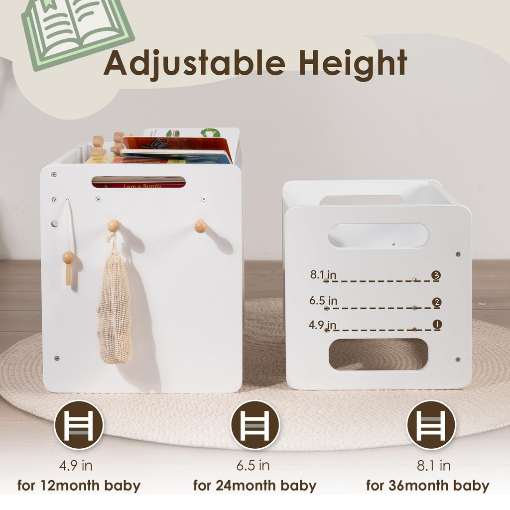 bpmfkid Montessori Weaning Table and Chair Set - Adjustable Design for Toddlers, Ideal for Mealtime, Learning, and Play, Black