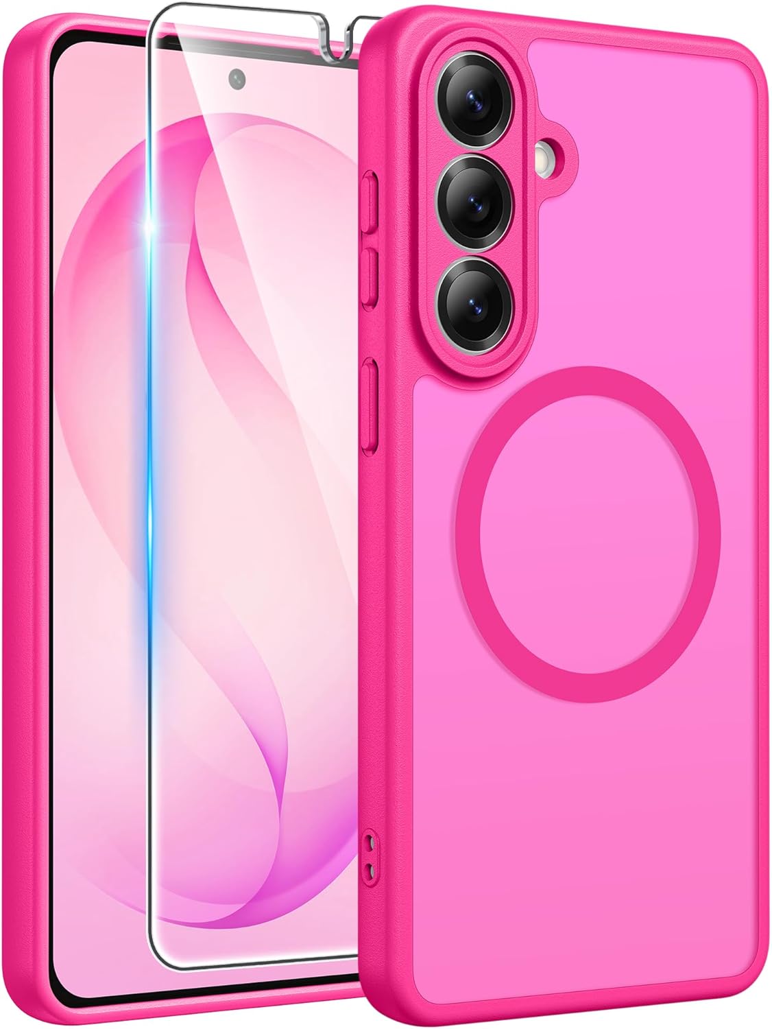 FNTCASE for iPhone 17 Case: [Compatible with Magsafe] Translucent Matte Cases with [Full Camera Protection] [Screen Protector] Military Grade Shockproof Protective Phone Cover - Light Purple