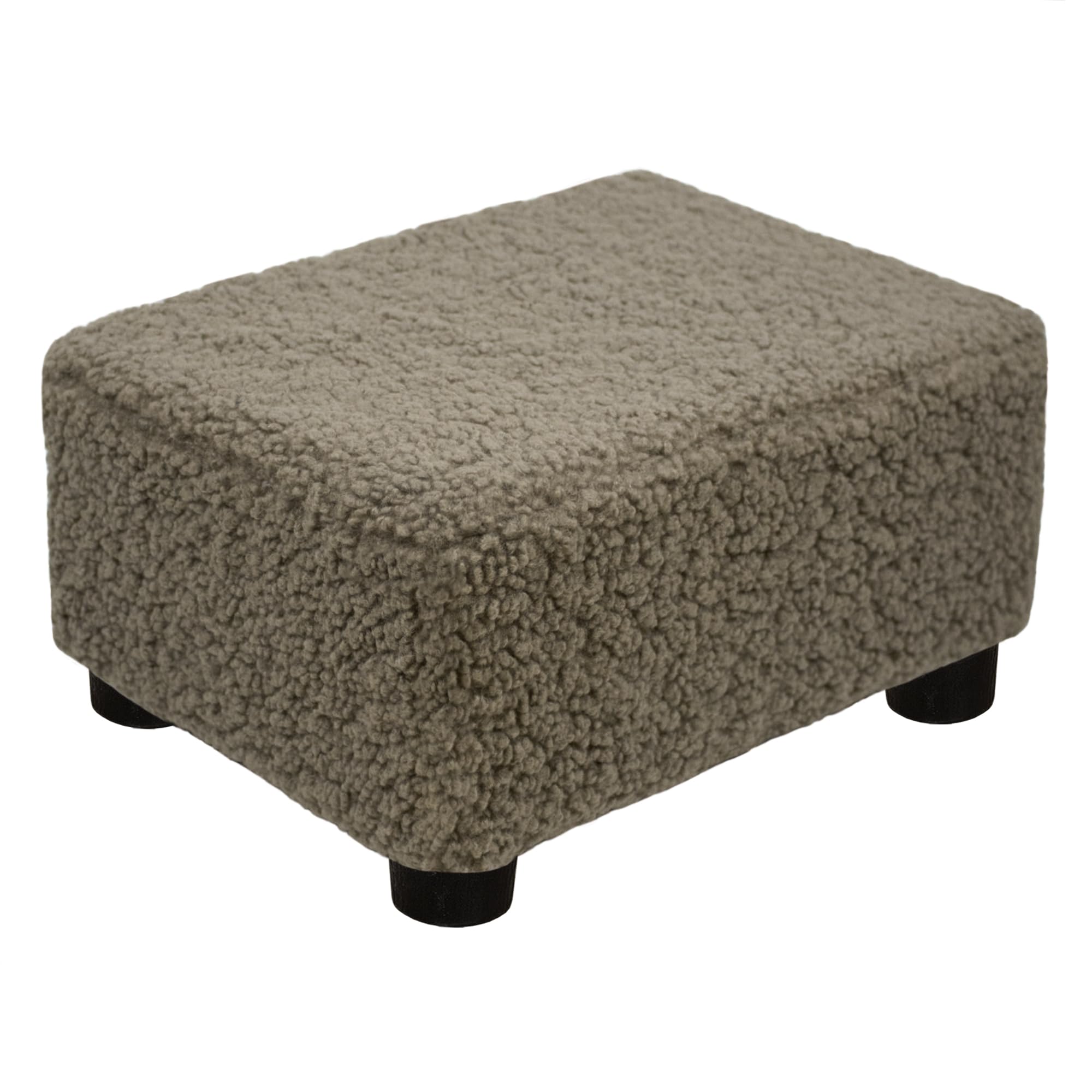 CAROLMADE Small Foot Stool Ottoman Footstool with Legs Under Desk Footrest for Living Room Bedroom and Office, Black