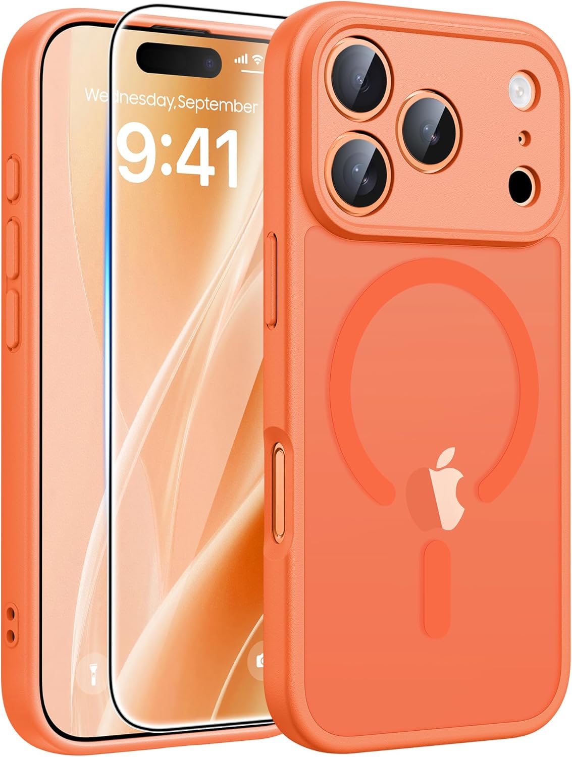 FNTCASE for iPhone 17 Case: [Compatible with Magsafe] Translucent Matte Cases with [Full Camera Protection] [Screen Protector] Military Grade Shockproof Protective Phone Cover - Light Purple