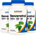 Nutricost Resveratrol 700mg; 120 Vegetable Capsules - 50% Trans-Resveratrol (3 Bottles)