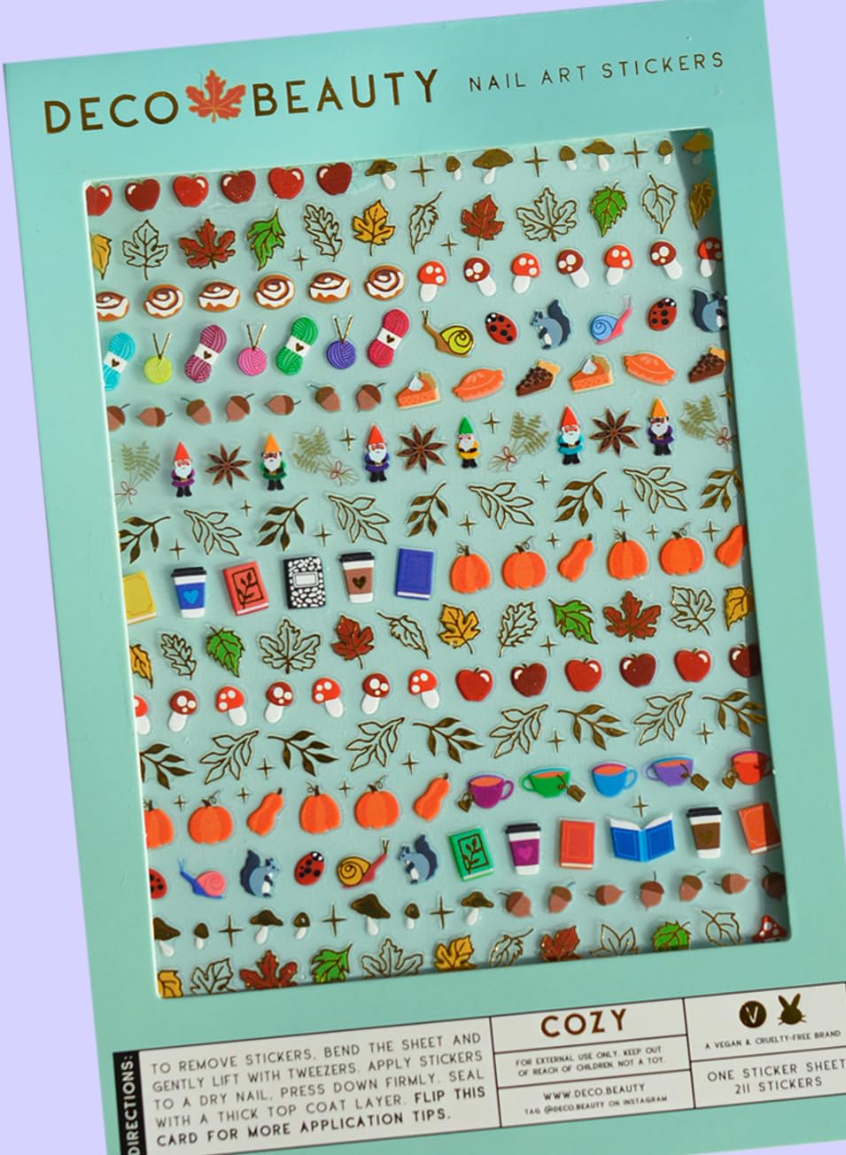 Deco Beauty 90s Baby - Super Thin & Easy-to-Apply Nail Art with The Cutest Designs - Durable & Long-Lasting Nail Art Stickers and Decals for Women, for DIY at-Home Manicures & Salon-Quality Nails
