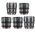 SIRUI Night Walker T1.2 Cine Lens Set, 16mm, 24mm, 35mm, 55mm, 75mm Large Aperture Manual Focus Lens (M4/3 Mount, Black)