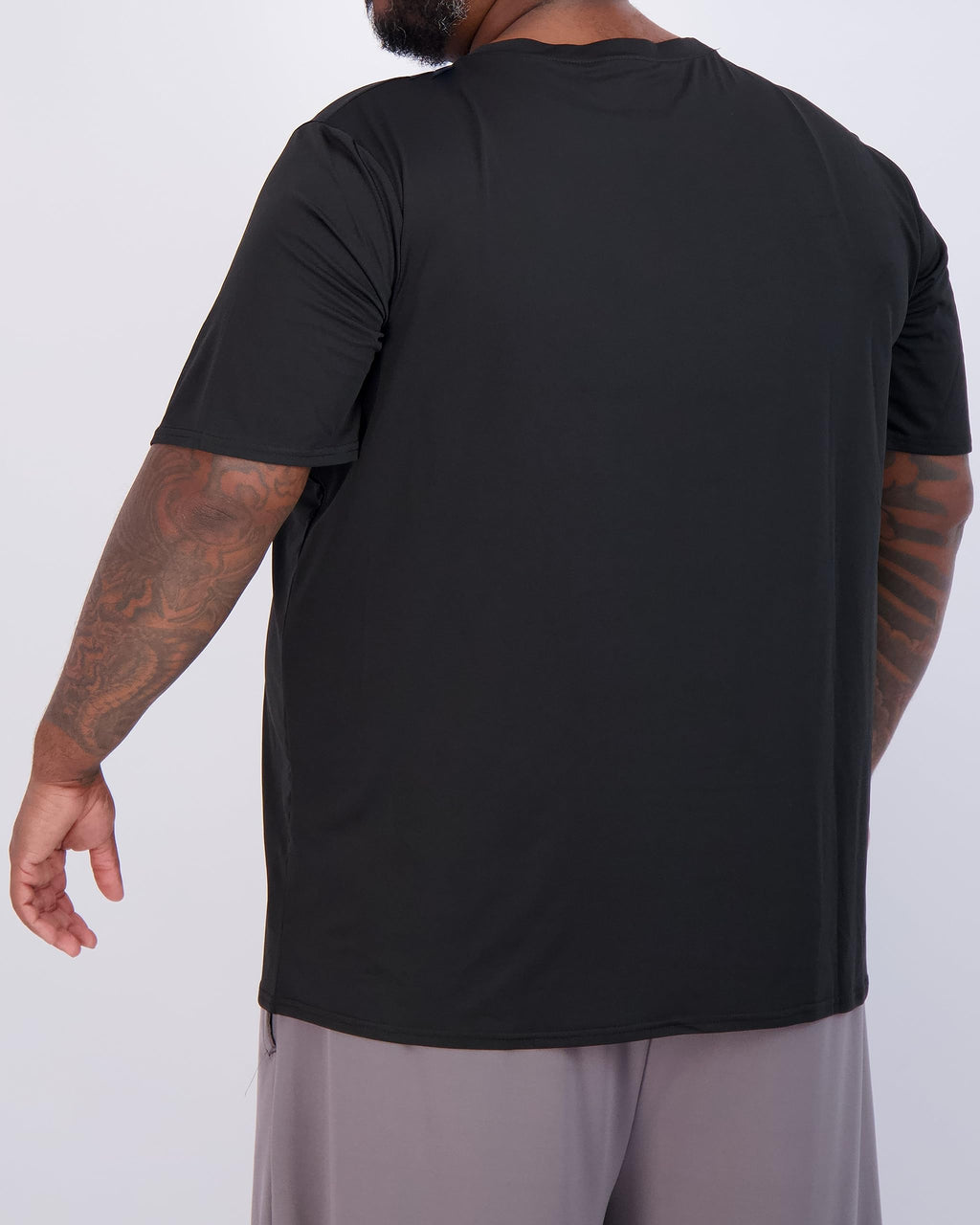 Real Essentials 3 Pack: Men's Big & Tall Short Sleeve V-Neck Athletic T-Shirt Dry-Fit Workout Shirts Moisture Wicking (3X-5X)