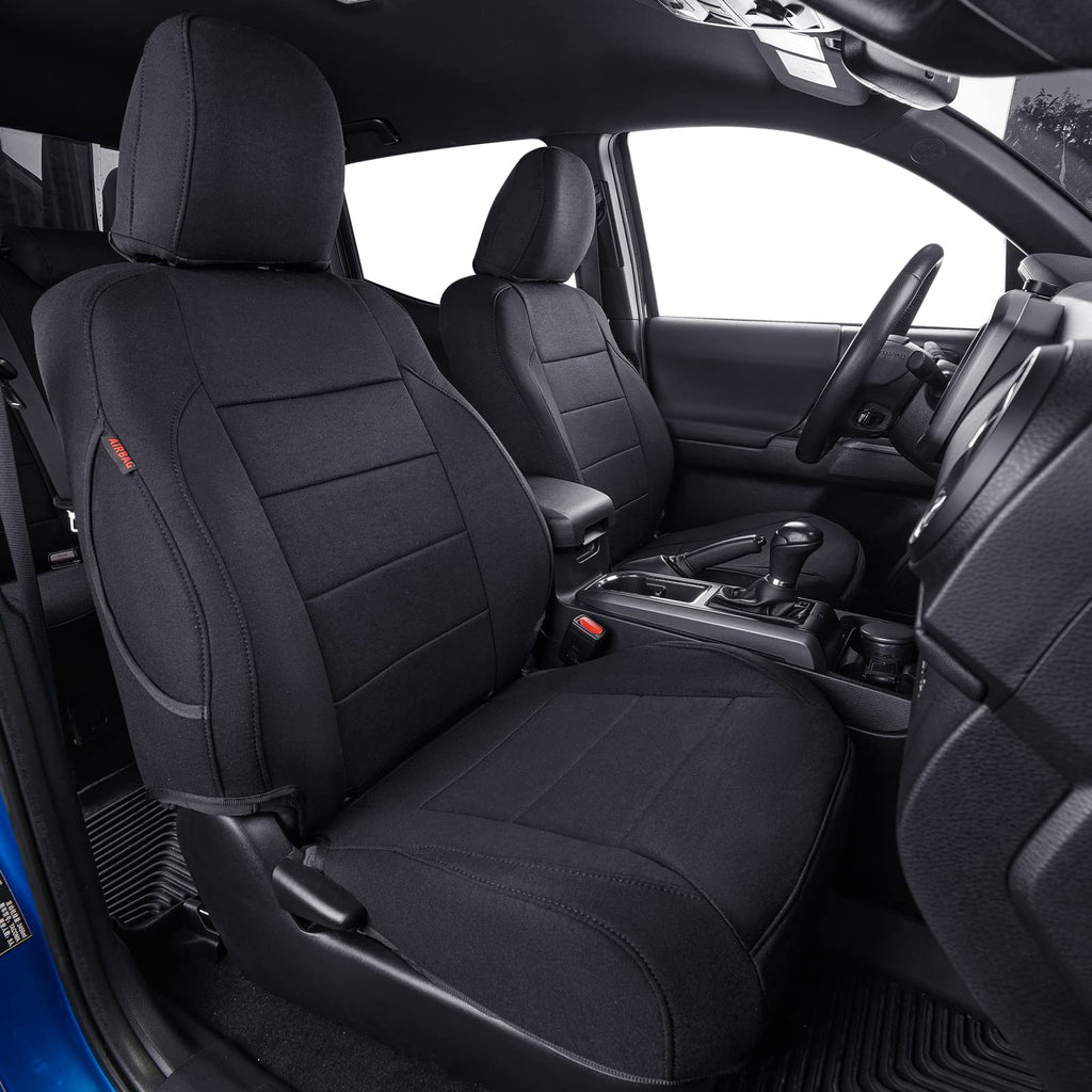 coverdream Front Seat Covers Custom Fit for Toyota Tacoma 2016 2017 2018 2019 2020 2021 2022 2023 SR SR5 TRD Series,Limited Pickup Truck,Breathable Seat Protector,Fit Like A Glove (Gray,2-Pack Only)