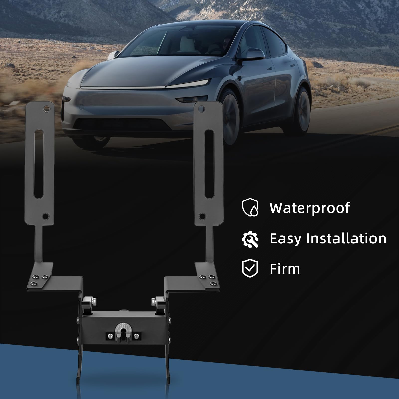 The Original No Drill Front License Plate Holder Fit for 2017-2023 Tesla Model 3& 2020-2024 Tesla Model Y with Safety Design, No Adhesives License Frame