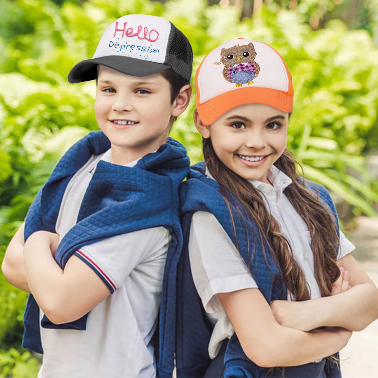 10 Pack Kids Trucker Hats Boys Girls Colorful Baseball Hats Adjustable Sublimation Blank Mesh Plain Baseball Caps