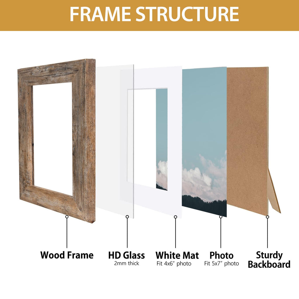 Califortree Black 11x14 Picture Frame - Display Photos 8x10 with Mat or 11x14 Without Mat - HD Glass Inside, Set of 2