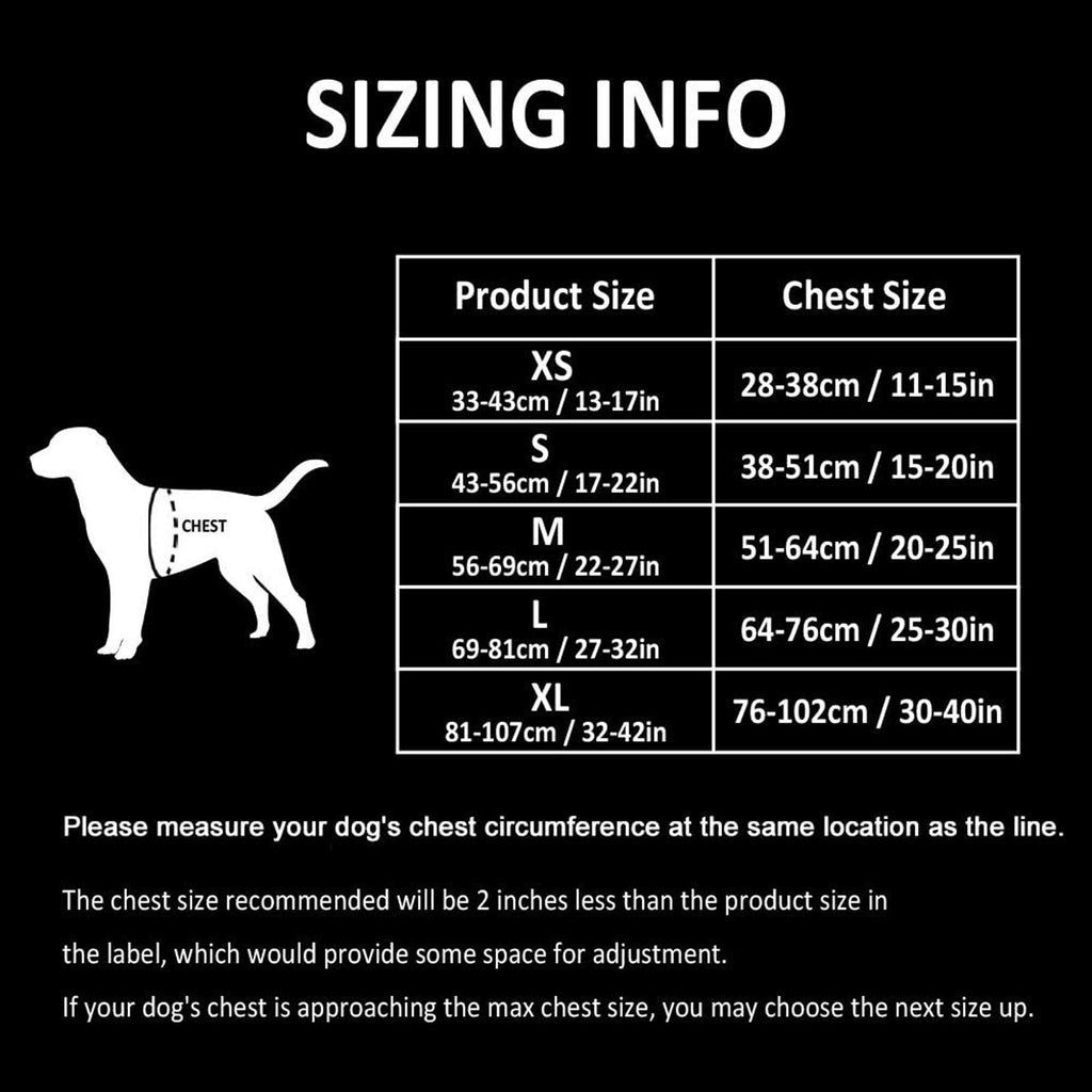 TRUE LOVE Adjustable No-Pull Dog Harness Reflective Pup Vest Harnesses Comfortable Control Brilliant Colors TLH5651(Black,XS)