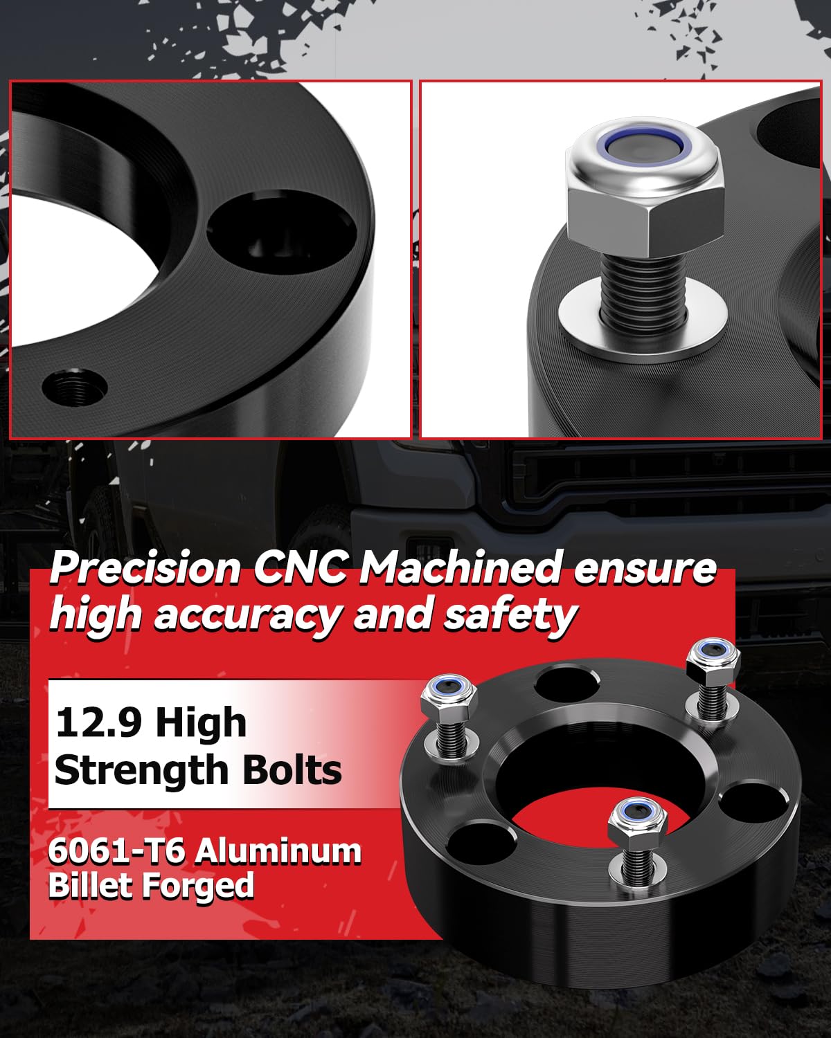 PROEZE 1.5" Front Leveling Lift Kits for 2004-2024 F150 2003-2018 Expedition 2005-2008 Mark LT, 1.5'' Forged Front Strut Spacers Lift Kits