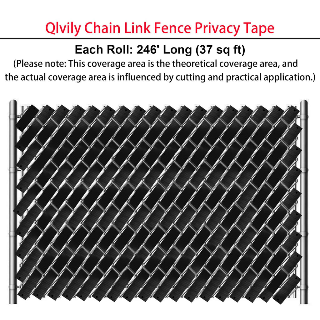 Chain Link Fence Privacy Tape, 246ft x 0.15ft Chain Link Fence Slats, Fence Covering Privacy, Brown (200PCS Button + Puncher Included)