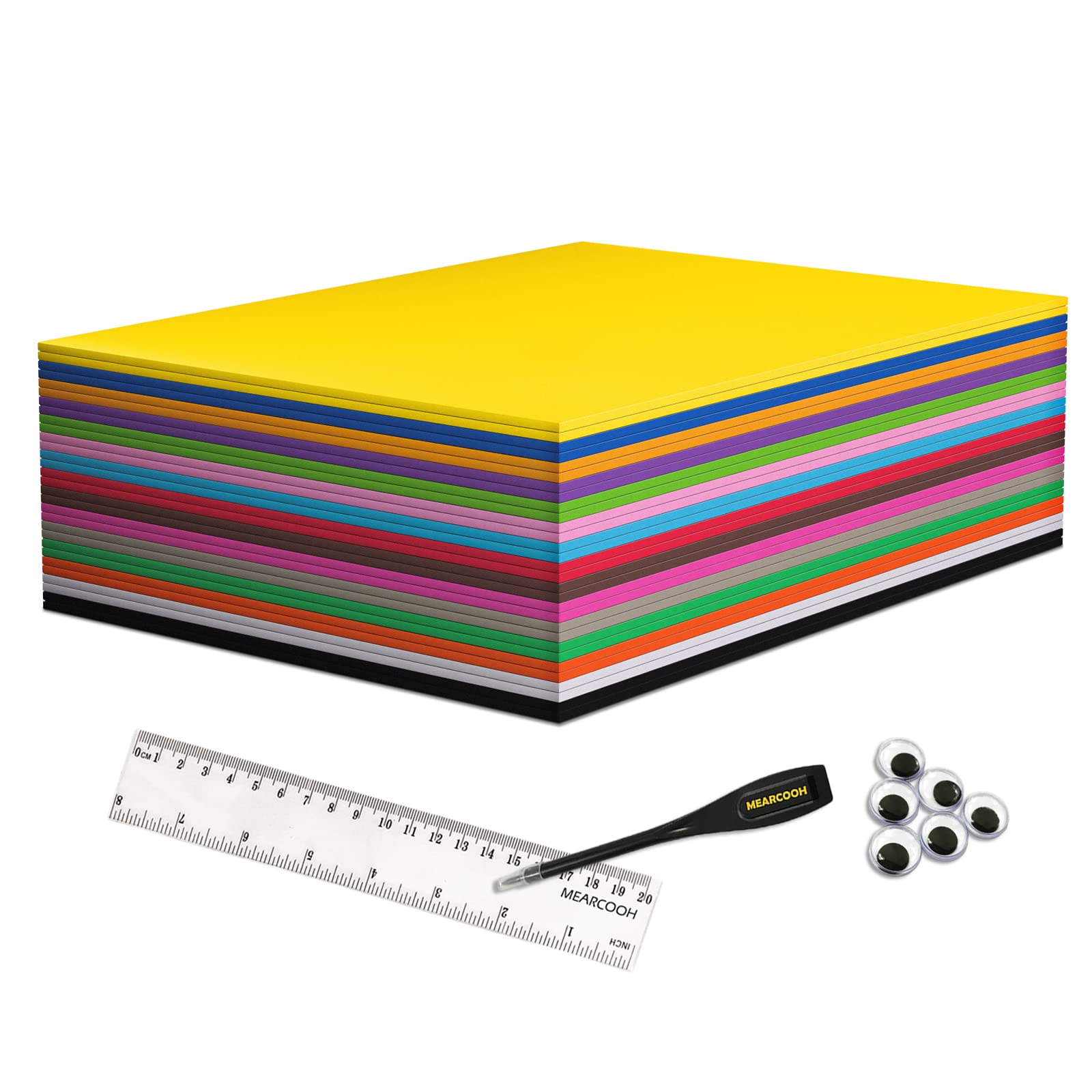 84PACK Foam Craft Sheets 8.5x5.5 inch Eva Color Bulk Foam Paper Set for Art Craft Projects DIY Handcraft by MEARCOOH