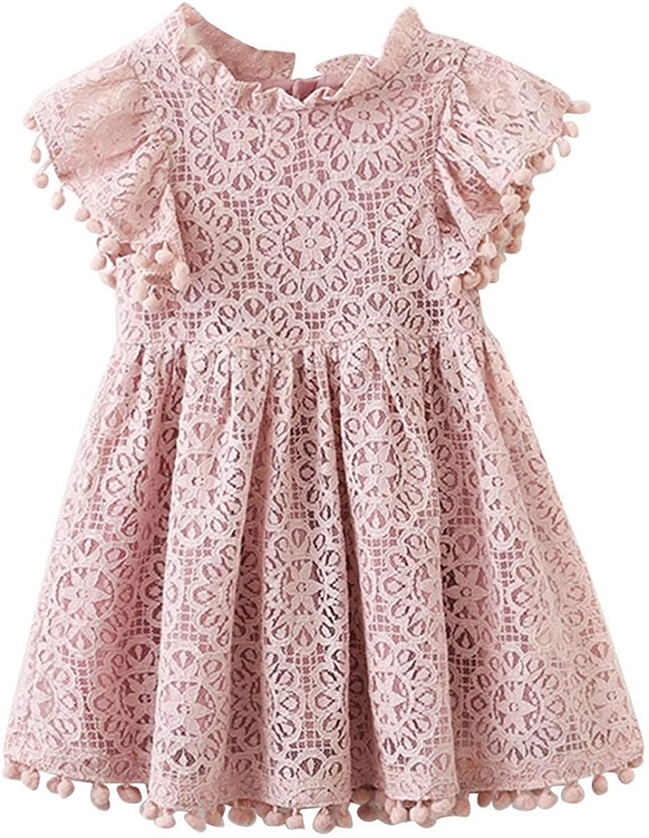 APRIL GIRL Flower Girl Dress, Lace Dress 3/4 Sleeve Dress