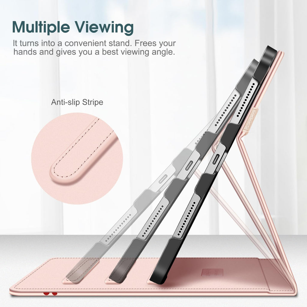Fintie Case for iPad (A16) 11th Generation 11 Inch (2025), iPad 10th Generation 10.9 Inch (2022), Multi-Angle Viewing Protective Stand Cover with Pencil Holder & Pocket, Black