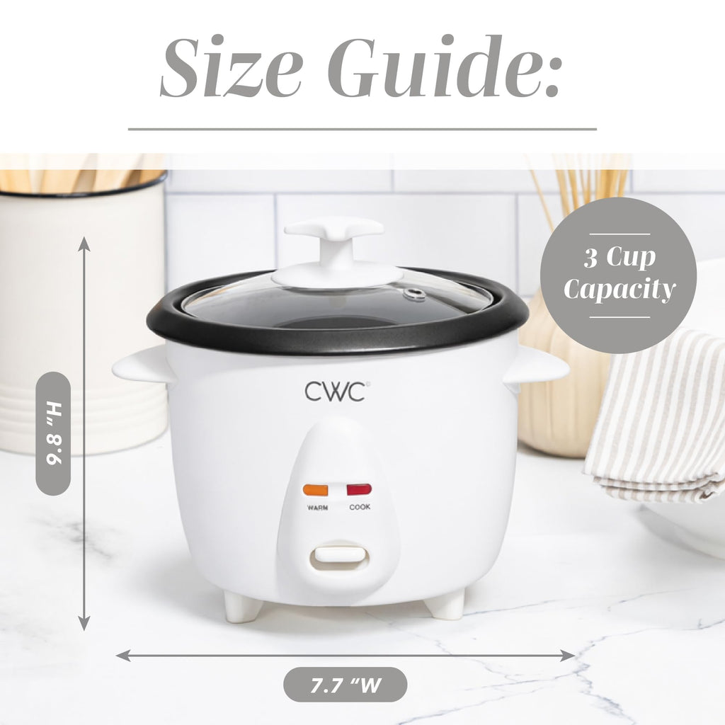COOK WITH COLOR 6 Cup Rice Cooker 300W - Effortless Cooking and Perfectly, Cooks 3 Cups of Raw Rice for 6 Cups of Cooked Rice, Floral Blue