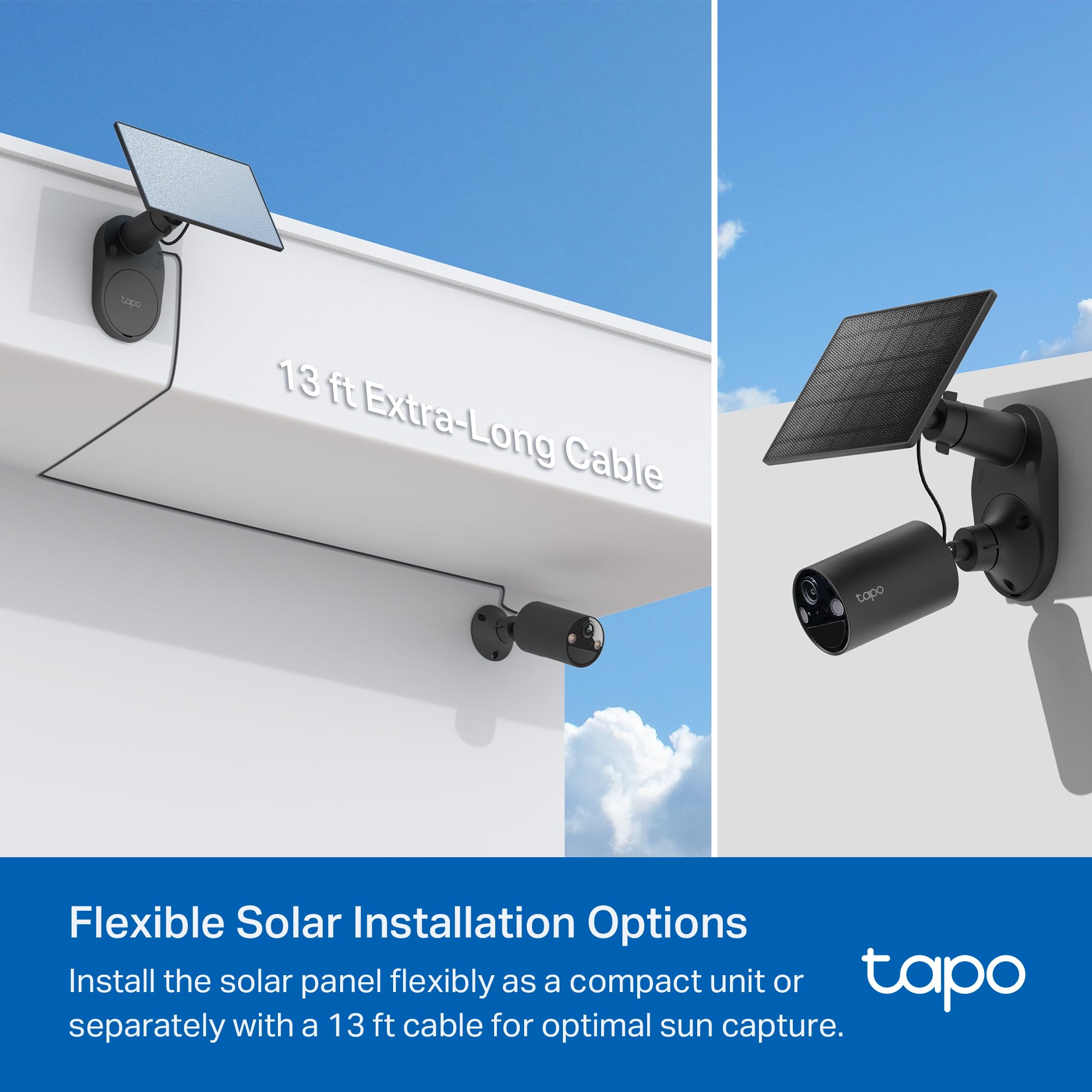 Tapo by TP-Link Wireless Outdoor Security Camera, 1080P, Up to 180 Days Battery Life, Free Person Detection, SD/Cloud Storage, Spotlight Color Night Vision, Alarm, No Hub Needed, Black, C403