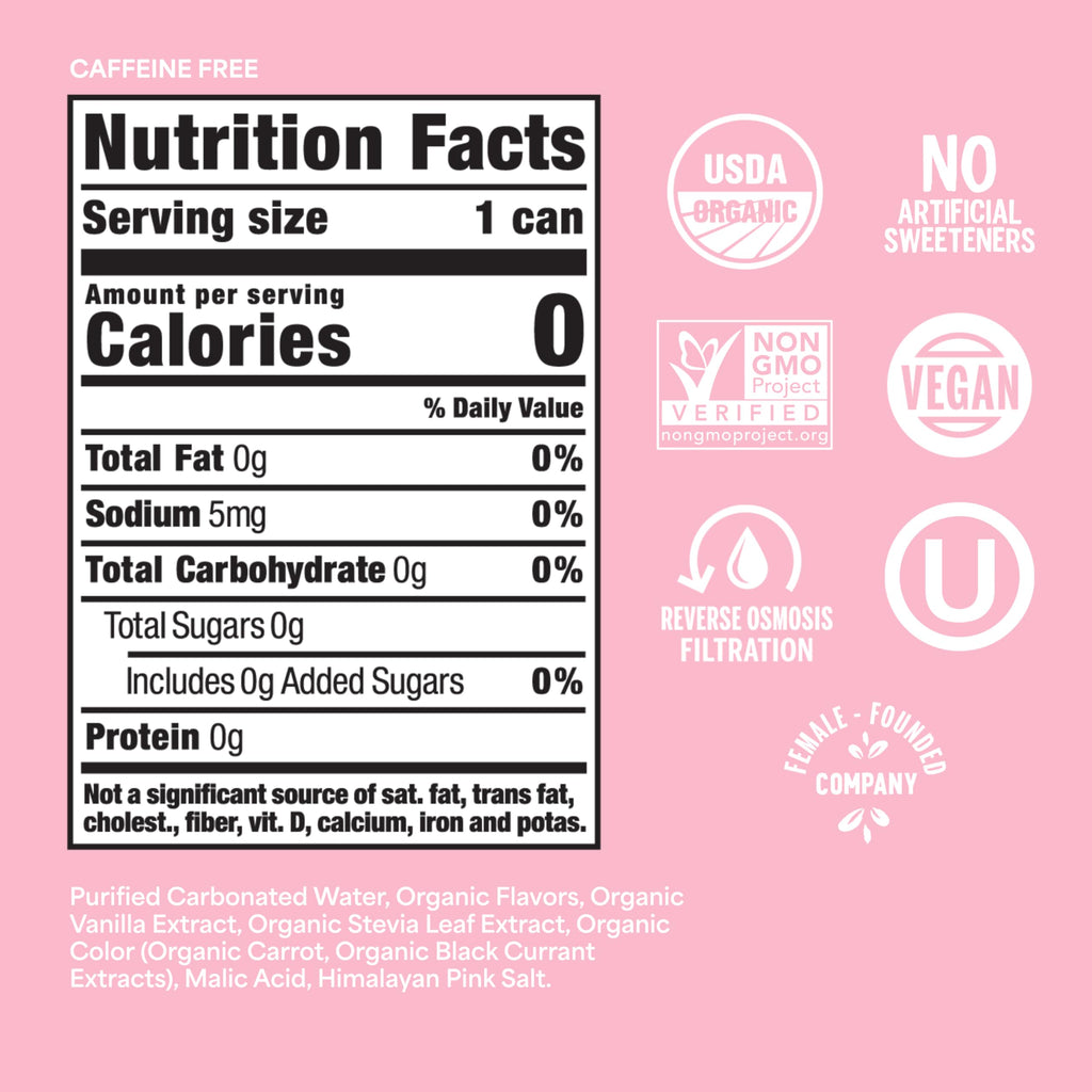 Nixie Organic Zero Sugar Soda, NEW Cherry Cola, Healthy Soda Pop, Non-GMO, 0 Sugar, 0 Calories, 40mg Caffeine, 12oz Cans (12 Pack)