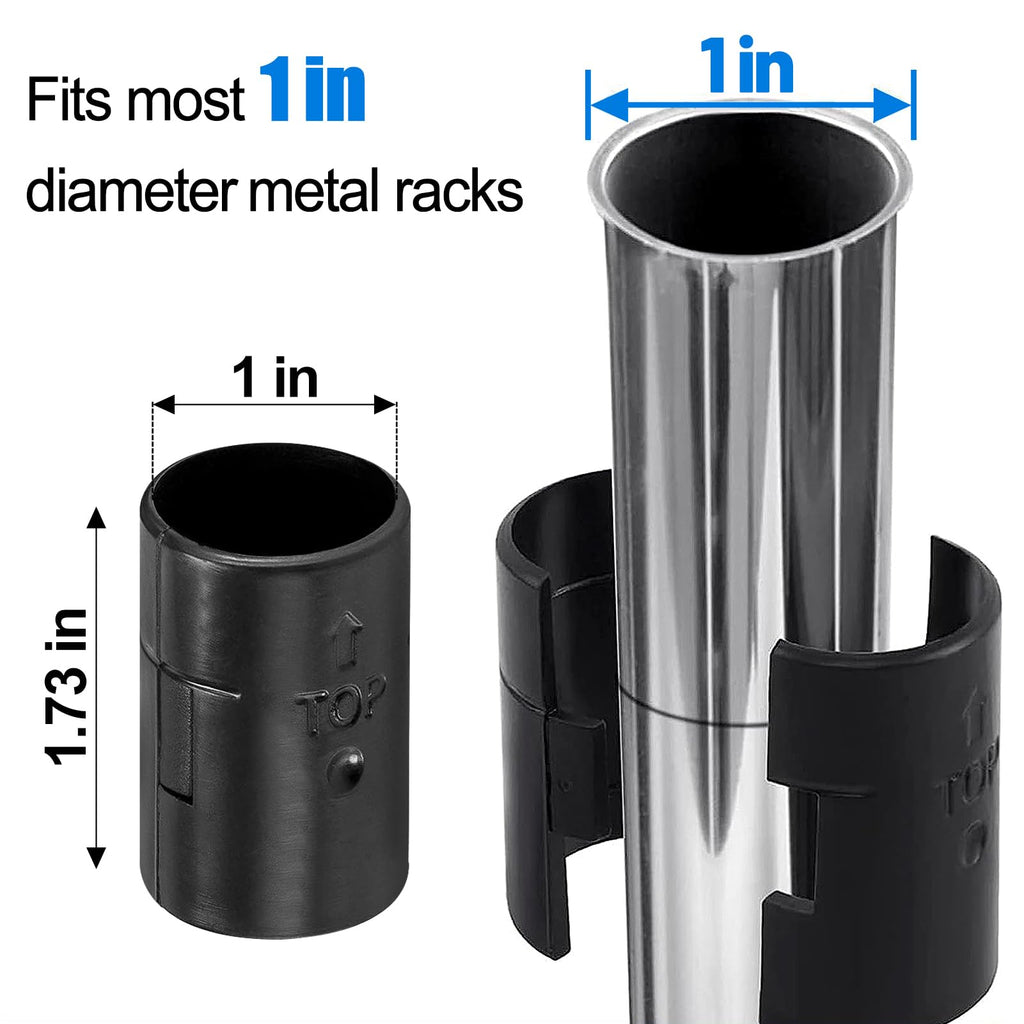 8 Wire Shelving Shelf Lock Clips for 1" Post - 4 Pairs of Shelving Sleeves Replacements for Wire Shelving System Plastic Accessories Parts
