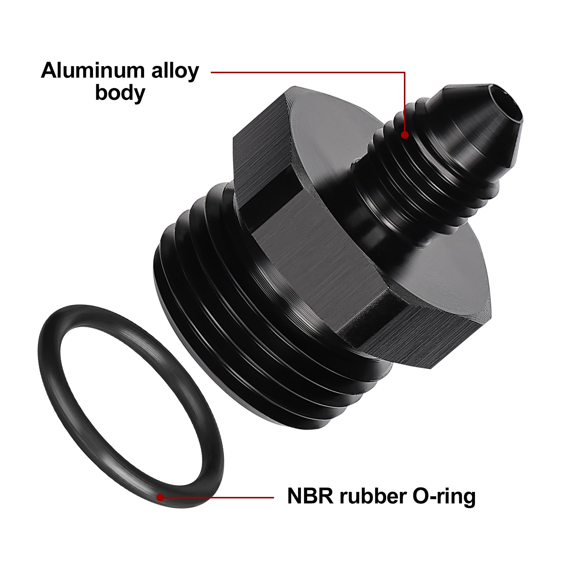 EVIL ENERGY 3AN Flare to AN3 ORB Male O-Ring Fitting Adapter