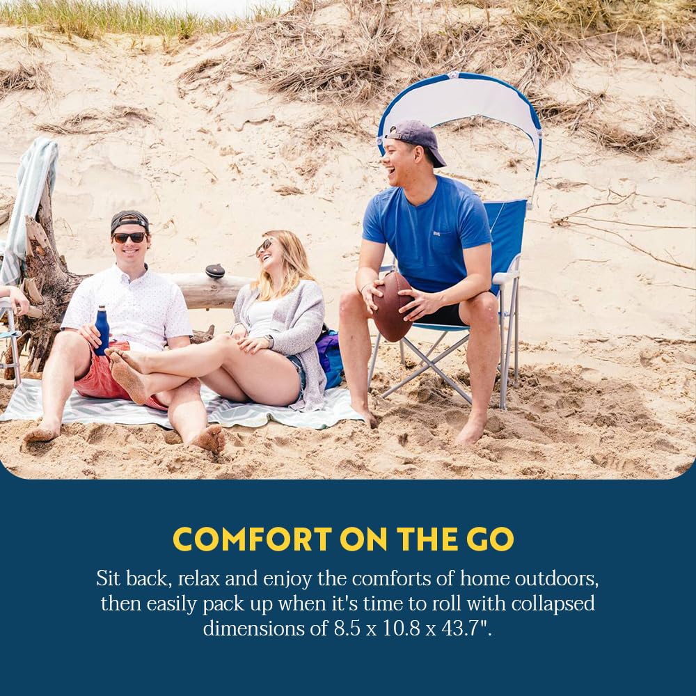 GCI Outdoor Comfort Pro Rocker Camping Chair | Portable Folding Rocking Chair with Durable Armrests & Drink Holder — Blush