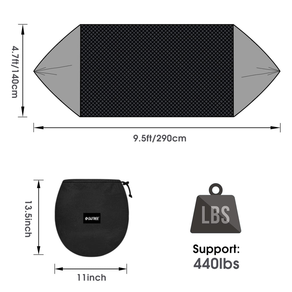 G4Free Large Camping Hammock with Mosquito Net and Rain Fly- 2 Person Portable Hammock with Bug Net and Tent Tarp for Outdoor Hiking Camping Backpacking Travel