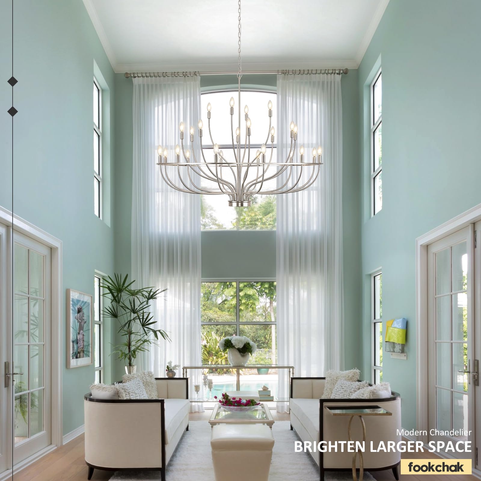Black Chandelier 6-Light Dining Room Chandelier Kitchen Chandeliers Over Table Round Living Room Chandelier Light Fixture for Bedroom, Kitchen, Foyer