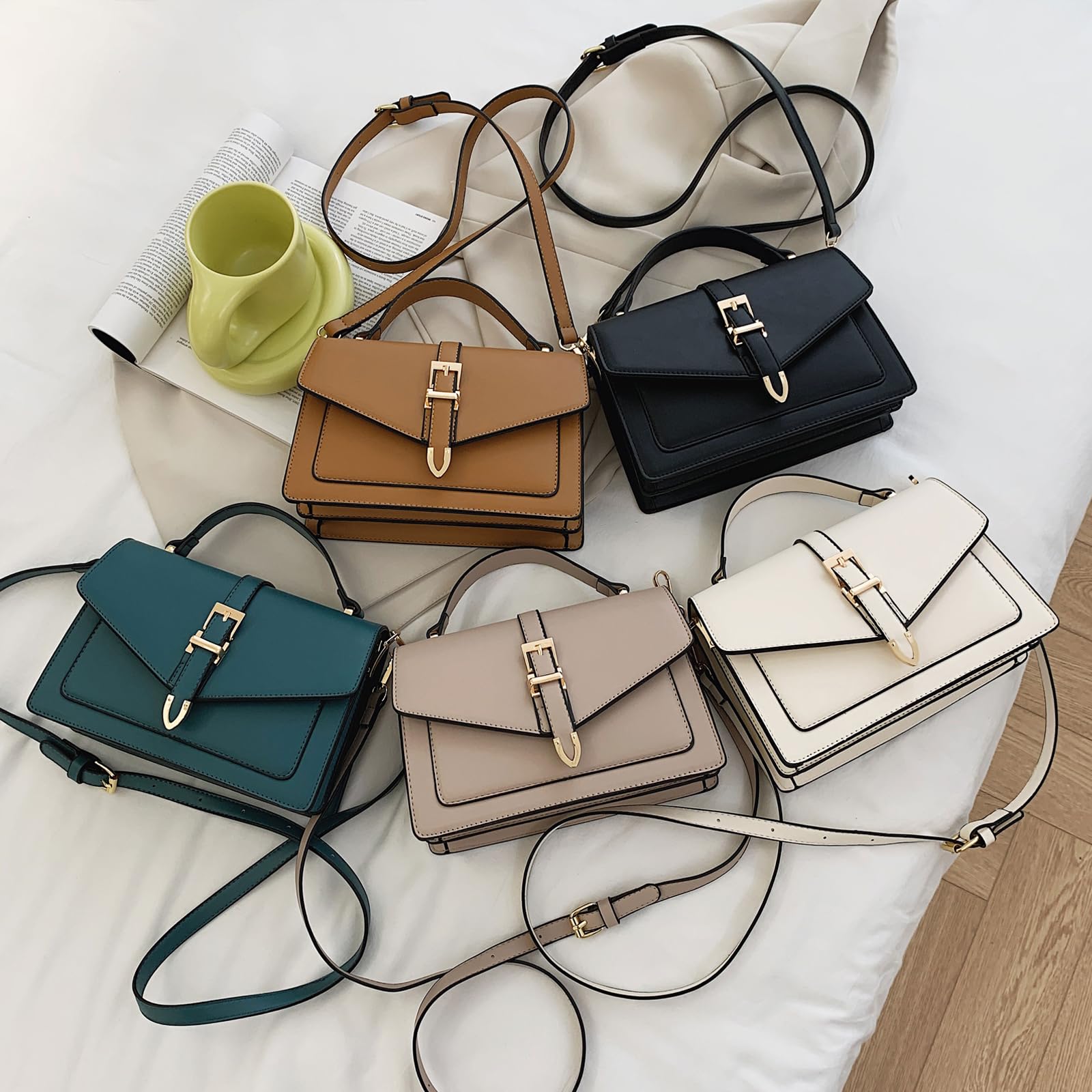 Travistar Crossbody Bags for Women Trendy - Small Cross Body Purse Shoulder Bag Leather Handbags Evening Clutch with 2 Straps | 2 detachable straps