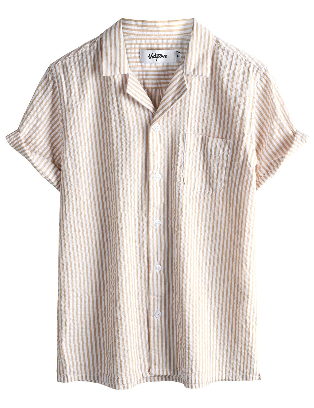 VATPAVE Boys Button Down Shirt Short Sleeve Casual Hawaiian Shirt Cuban Collar Summer Beach Shirts with Pocket