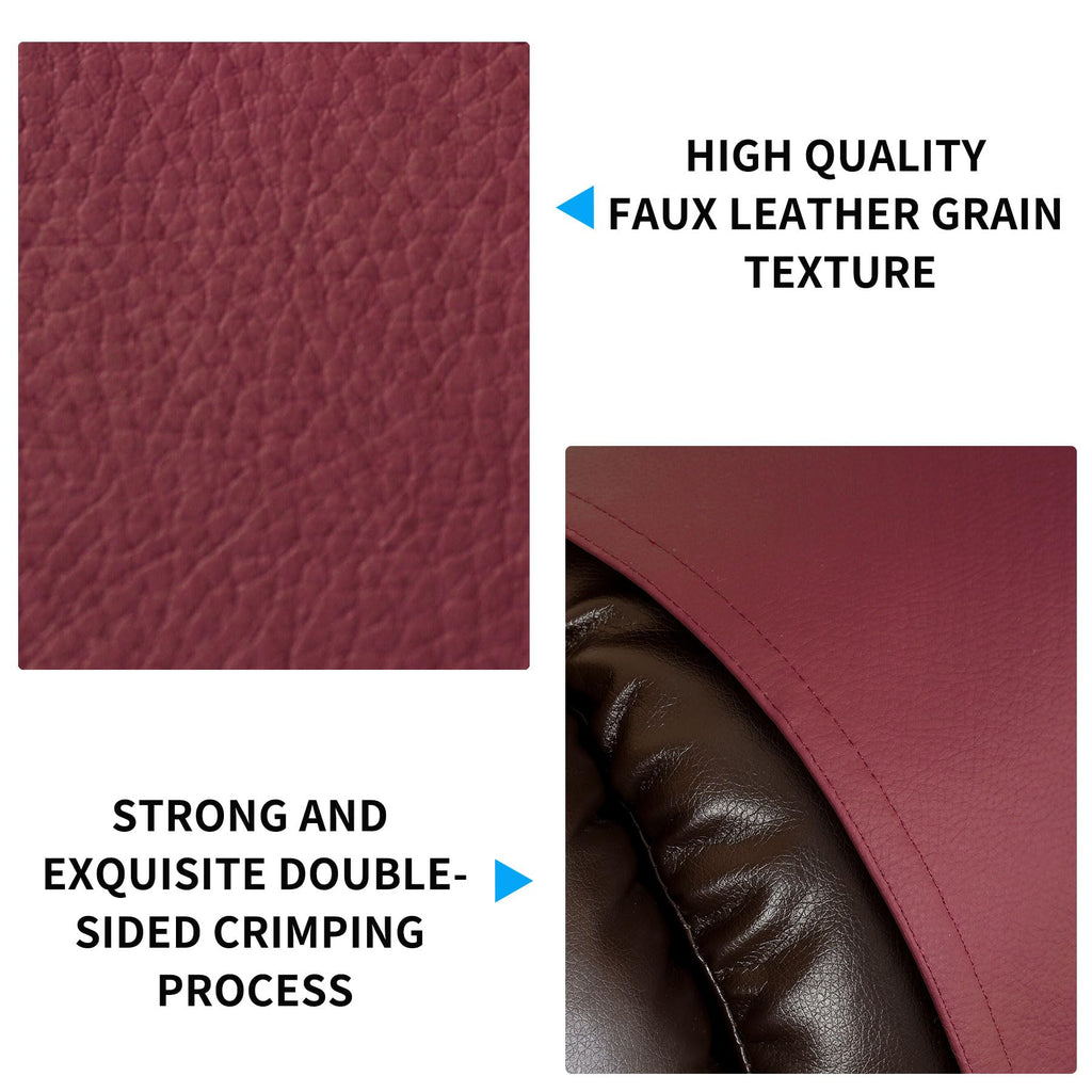 Non Slip Recliner Headrest Protector Washable Faux Leather Headrest Covers for Recliner Chair Waterproof Couch Head Rest Covers for Sofa,Furniture,Office Chair,Theater Seat (Beige)