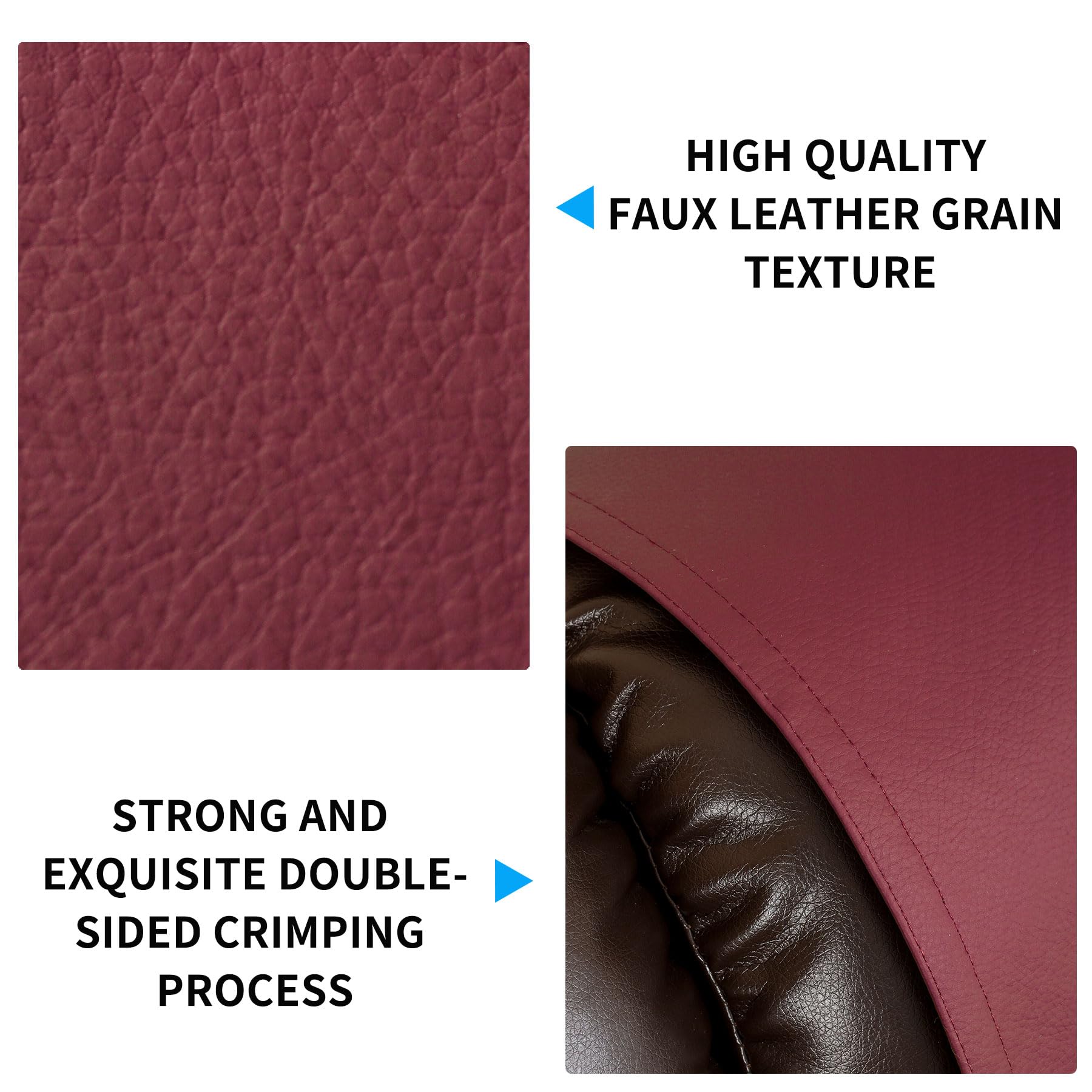 Non Slip Recliner Headrest Protector Washable Faux Leather Headrest Covers for Recliner Chair Waterproof Couch Head Rest Covers for Sofa,Furniture,Office Chair,Theater Seat (Beige)